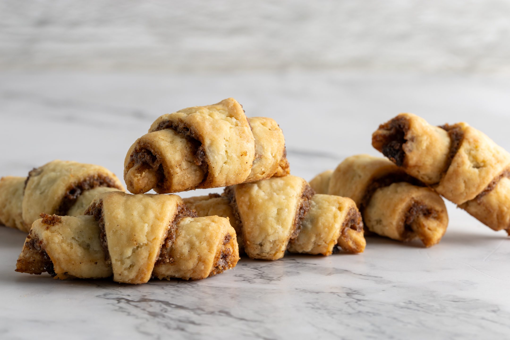 Cinnamon Nut Swirls crescent pastries with cream cheese, walnut and sultana raisin filling by Sucré