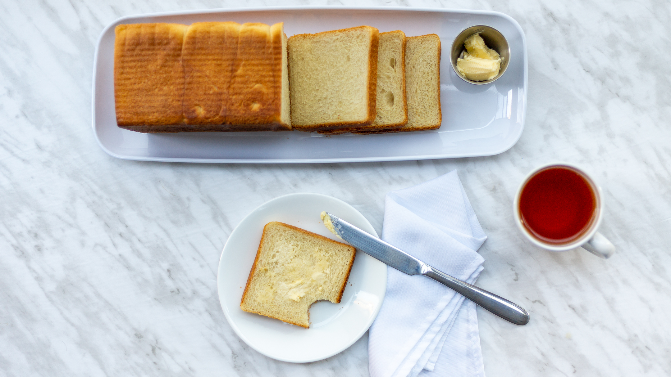 Japanese Milk Bread loaf by Sucré — soft fluffy crumb with delicate buttery flavour using Tangzhong technique