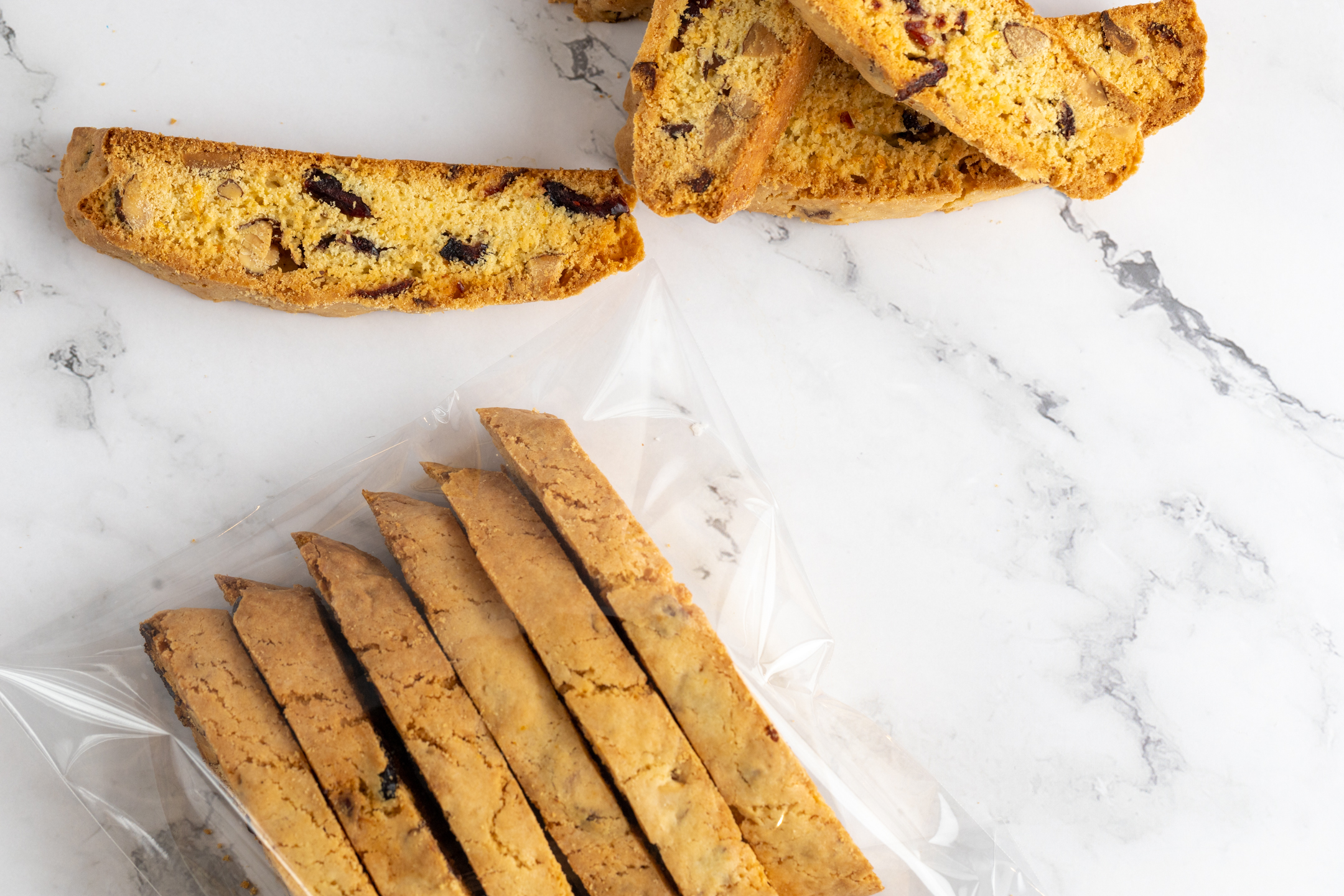 Belgian chocolate-dipped Biscotti by Sucré