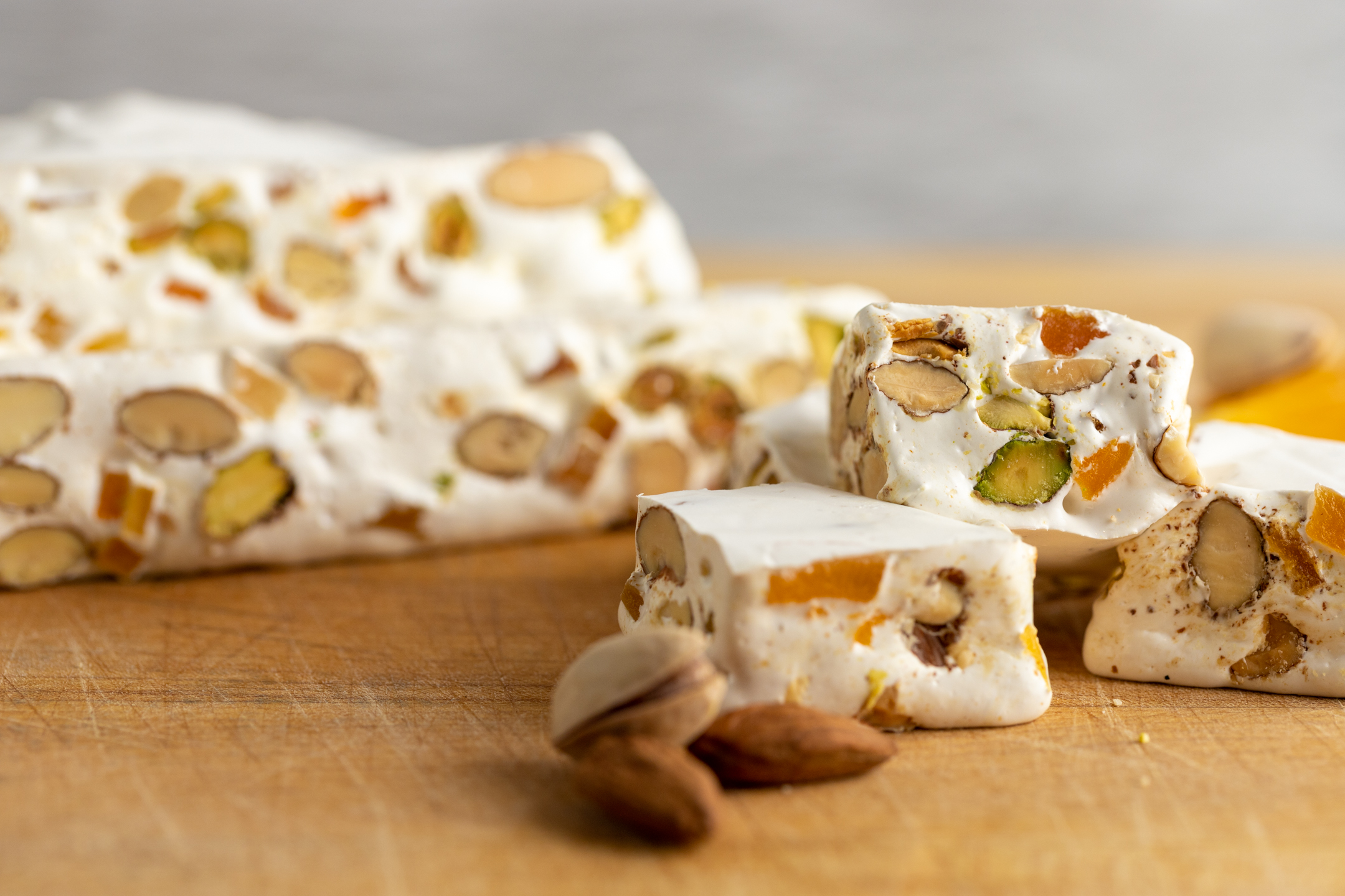 Nougat Montélimar by Sucré — French nougat with freshly roasted pistachios, almonds and house-made candied fruit