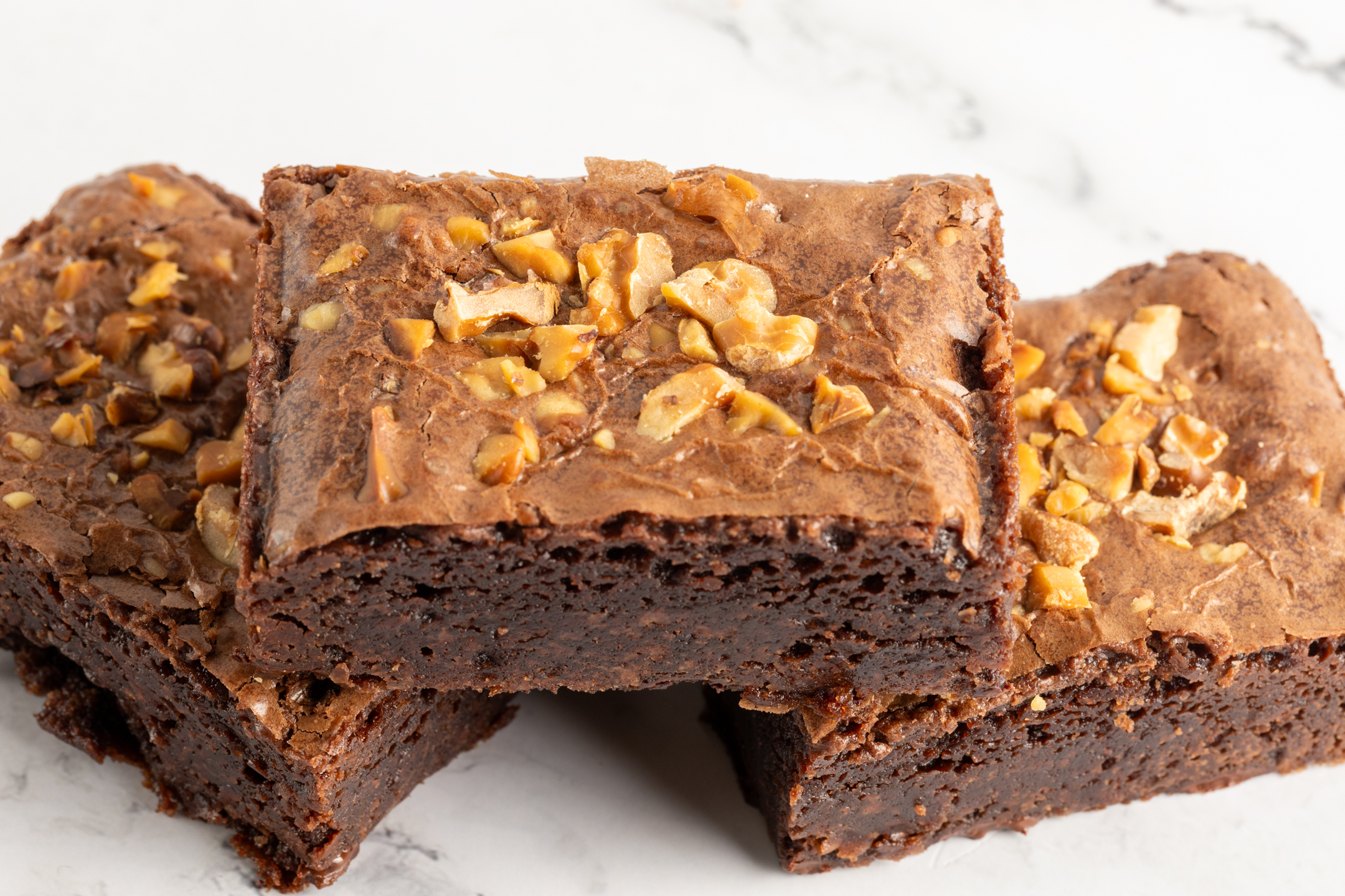Assorted Belgian Chocolate Brownies including walnut and Toasted Marshmallow S'mores flavours